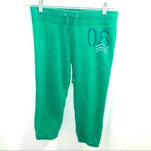 Aerie Green Girly Crop Sweatpants